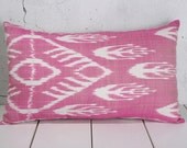 16 x 26 Decorative Pillow Ikat Pillow Throw Pillow Accent Pillow Silk Pillow Cushion -03795-75
