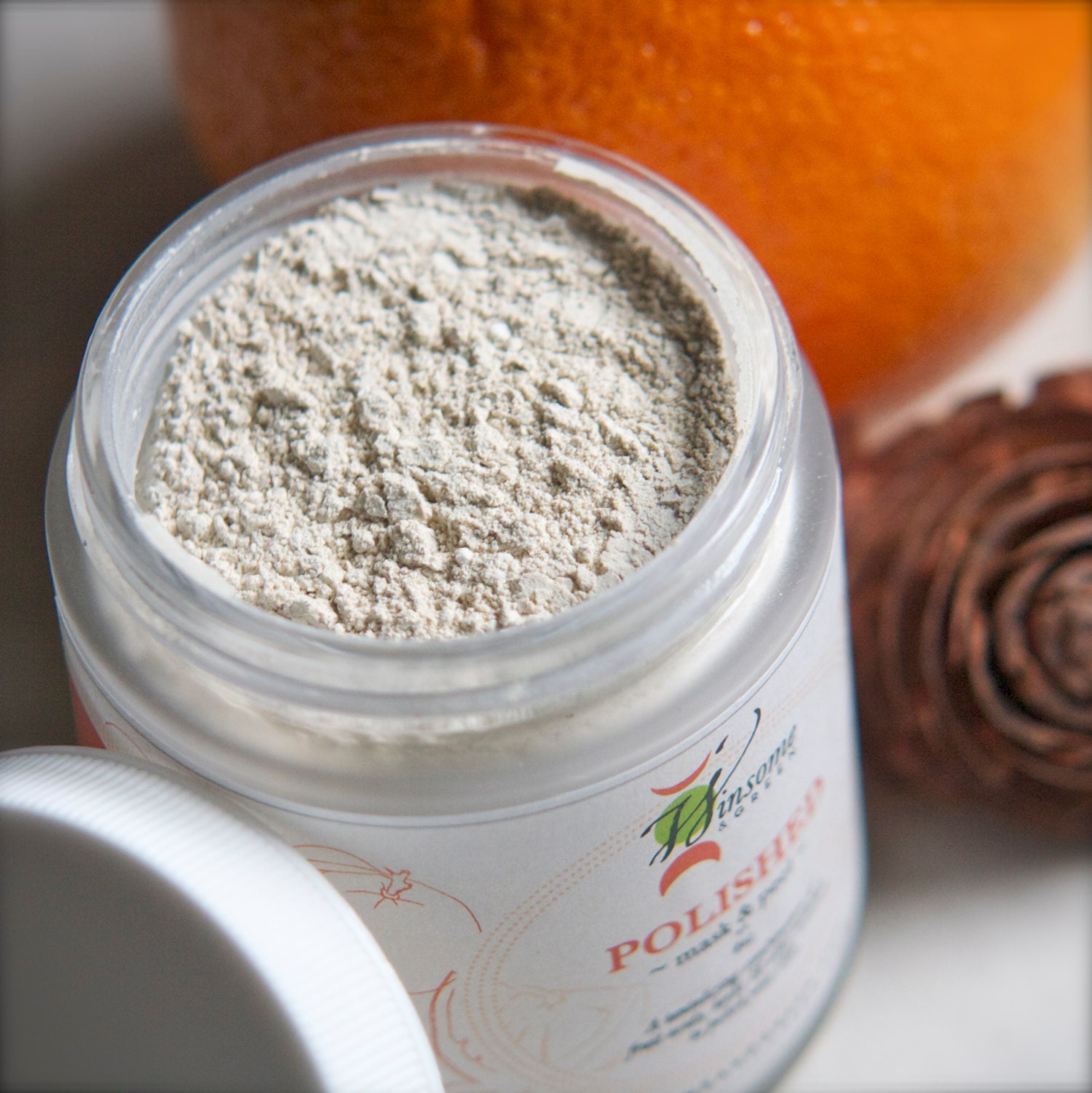 Natural Skin Care Face Mask Peel, Exfoliator, Spa Party Facial, Botanical nectarine orange theteam Handmade Bath and Beauty