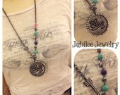 Hand soldered molten Love pendant beaded rhinestone arrow necklace
