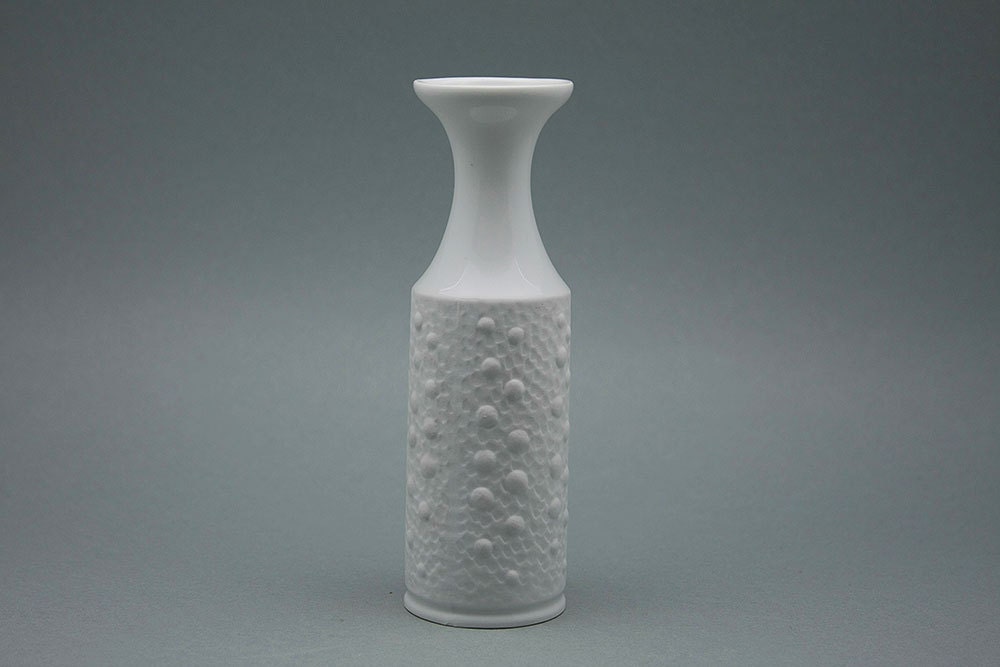 White Op Art vase by Royal Bavaria KPM