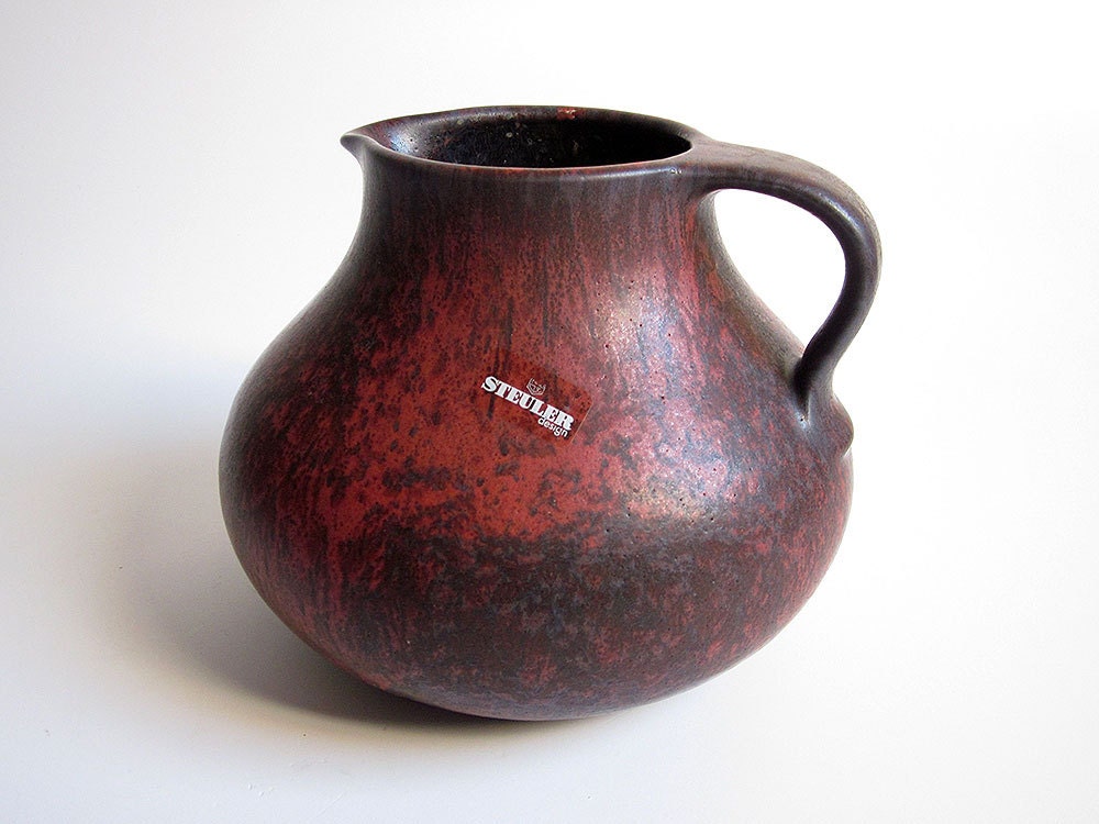 Jug / handled vase by Steuler (West German Pottery)