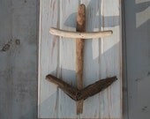 Driftwood Anchor on Reclaimed Wood