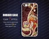 Iphone 5 case  Soft Rubber Case silicone case for iphone 4 decorative pattern iPhone 4s Case  Silicon Rubber case flower G0006