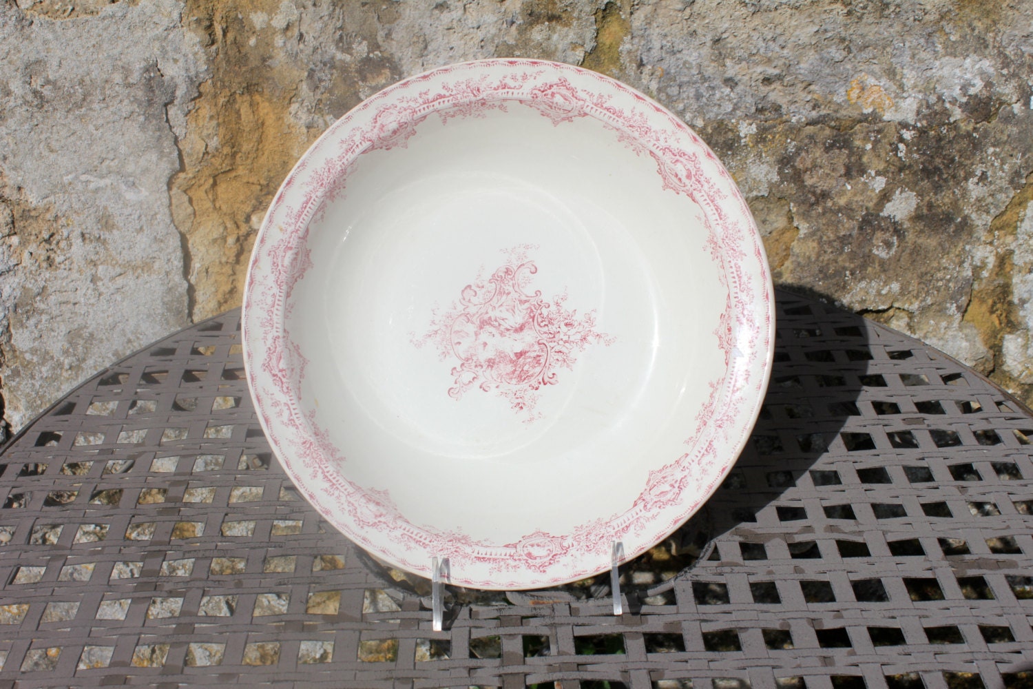 Vintage French vegetable bowl, gorgeous