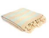 Turquoise Teshvikiye Linen Turkish Towel