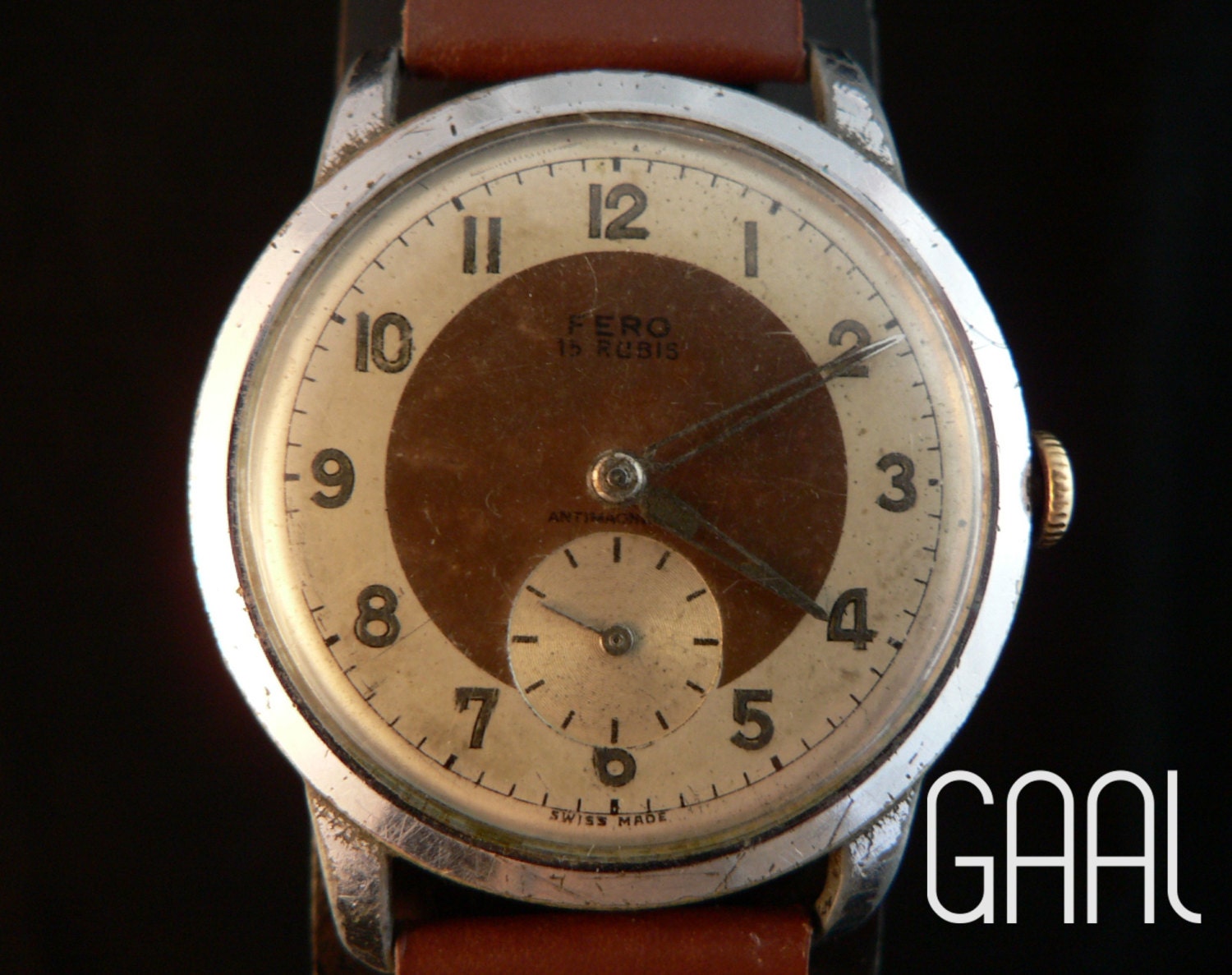 Aged Fero watch for mens