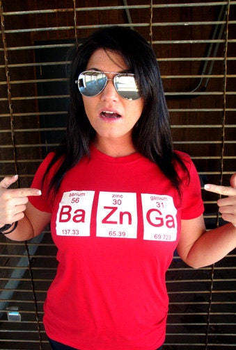BaZnGa T-Shirt Funny Science Chemistry Big Bang Geekery Geek Penny Nerd Gift Humor T-Shirt Tee Shirt Tshirt Mens Womens Kids S-3XL