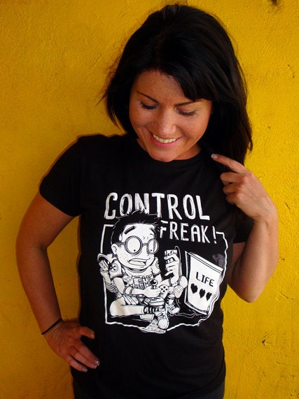 Control Freak Funny Video Game Geek Gamer Gaming Joystick Paddle COD GOW Cult Humor Tee Shirt Tshirt Mens Womens Kids S-3XL