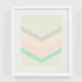 SUMMER / Chevron Modern Geometric Archival Art Print / Pastel Mint & Peach - Minimalist Native Wall Art