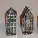 Vintage Pewter Houses, Collectible Miniatures, Dutch, Hallmarked, Set of 4