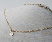 Gold Disc Anklet, Simple Gold Anklet, Everyday Anklet, Summer Jewelry, Beach Weddings, Vacation Jewelry, Bridesmaid Gifts