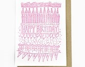 Birthday Stack Letterpress Card