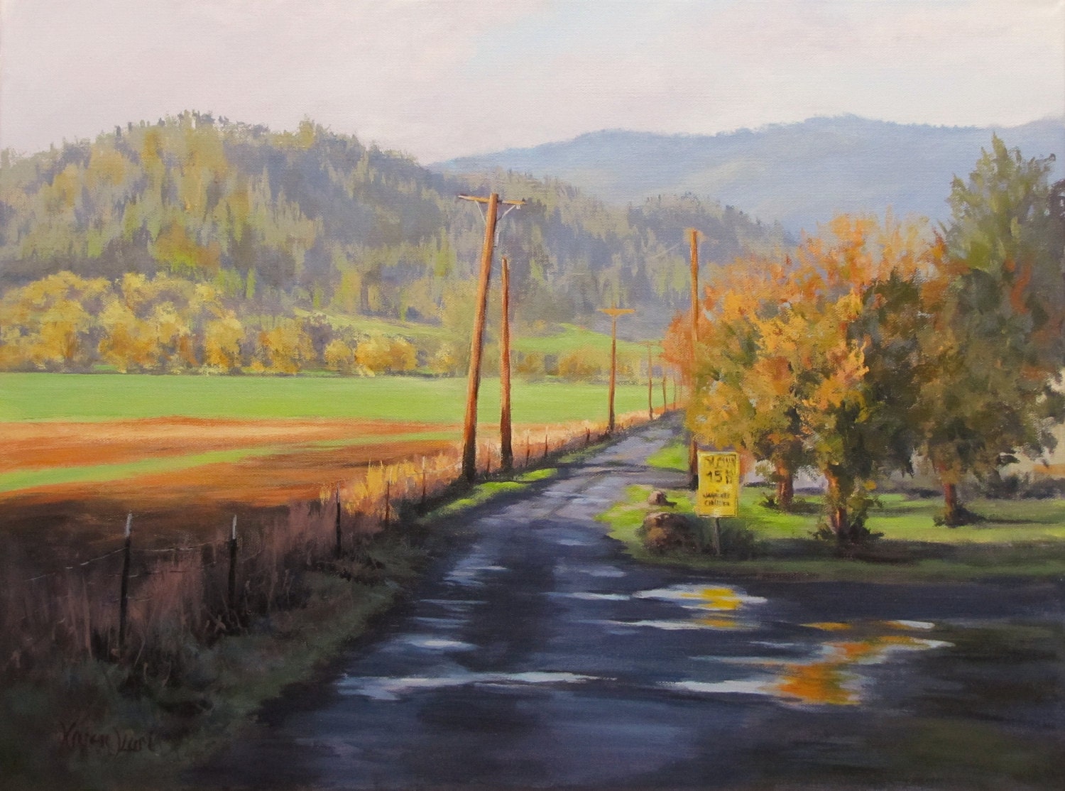 Original Landscape Painting - "Slow 15"