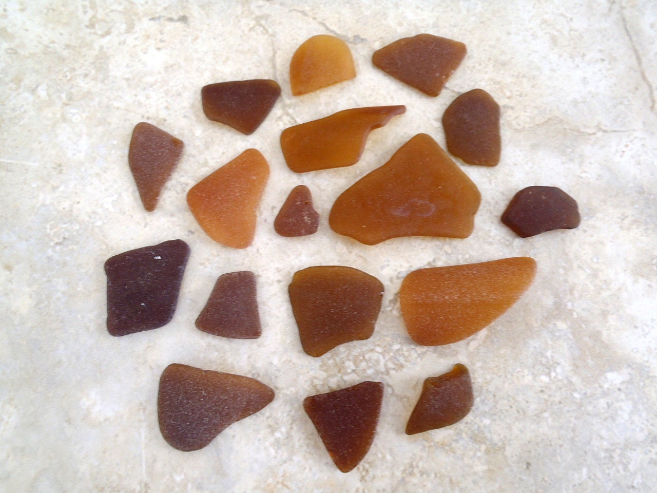 Lot of Genuine Tumbled Amber Sea Glass (SG11)