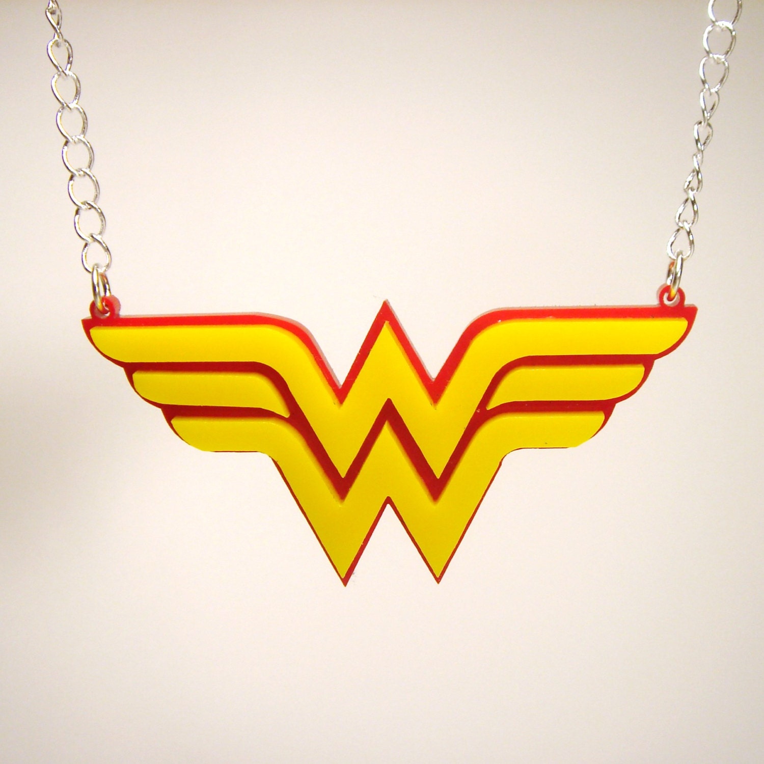 Wonder Woman inspired Symbol -  Laser Cut Acrylic Necklace