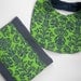 Green and Navy Damask Burp Cloth and Bib Set