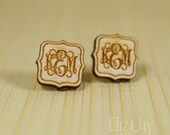 flared monogram personalized (itty bitty post earrings)