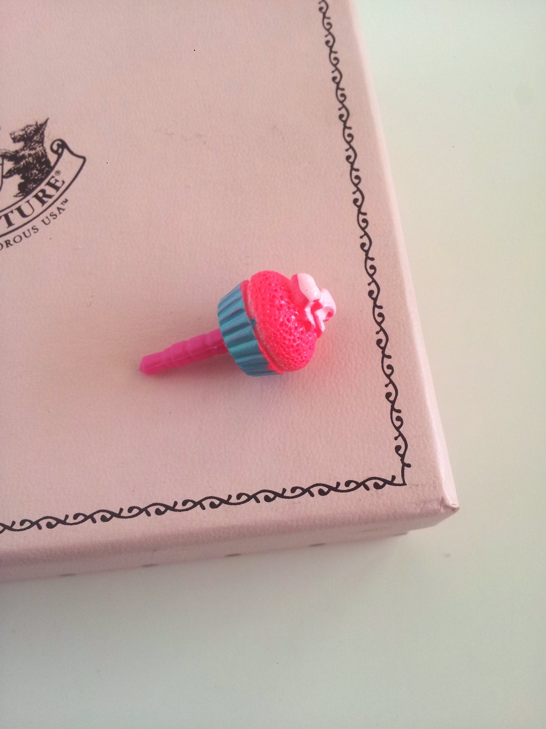 Cute Pink Cupcake iphone android kawaii dust plug pluggies