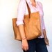 MOCHA - Large leather bag, leather tote in mocha