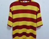 ISSEY MIYAKE Design Studio made in Japan 90s Grunge indie Striped t-shirt