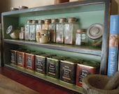 EXPEDITED-Spice Rack-Large Free Standing Spice Rack in Coal and New Leaf Green