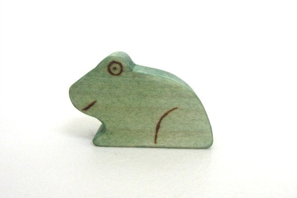 Wood Toy Frog - Wooden Toy Frog  - Waldorf Frog - Wooden Waldorf Toy