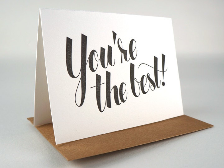 Card: "You're the Best" - White/Black