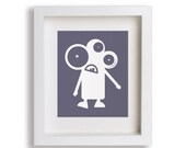 Baby's First Art Print - Friendly Monster (ii) - 8x10 - Fairy Tale, Children Decor, Kids Decor, Nursery Decor, Kids Art, Playroom Decor