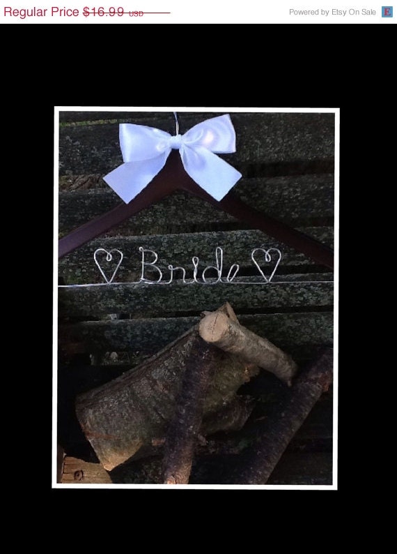 HUGE SALE Personalized Bridal Hanger / Bride  / Wedding Hanger /Bridal Gift / bridal party GIFTS / wire hanger