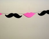 Photo Booth Props - Mustache Moustache Banner/Garland - Birthdays, Weddings, Parties - Photobooth Props