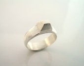 Hand Carved Lost Wax Cast Geometric Ring