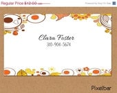 Happy Weekend Floral Earth Tones Business Card Design No. 41