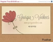 Happy Weekend Vintage Floral Business Card Design No. 47