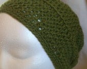 Sage green short slouchy beanie
