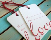Letterpress "Love" Gift Tags - 10 pack