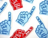 Cupcake Toppers: Foam Finger Custom Printables