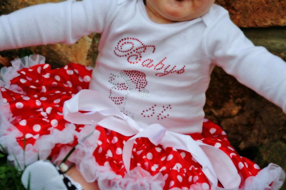 Red and White Polka Dot Pettiskirt- SALE- Ready to ship for baby girls- Valentines Day, Birthdays, Photos, Holidays