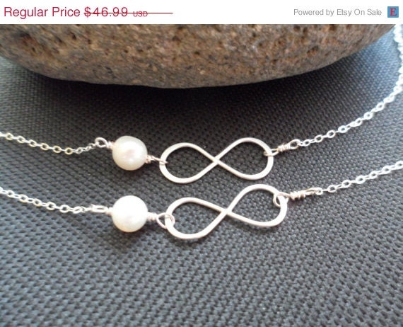 TWO Infinity Bracelets - Mother of the Groom and Bride Gifts, Mother in Law, Mothers Gift, Personalized Card, Jewelry Box