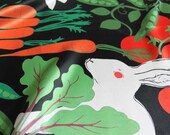 Rabbits in the Garden Printed Silk Scarf