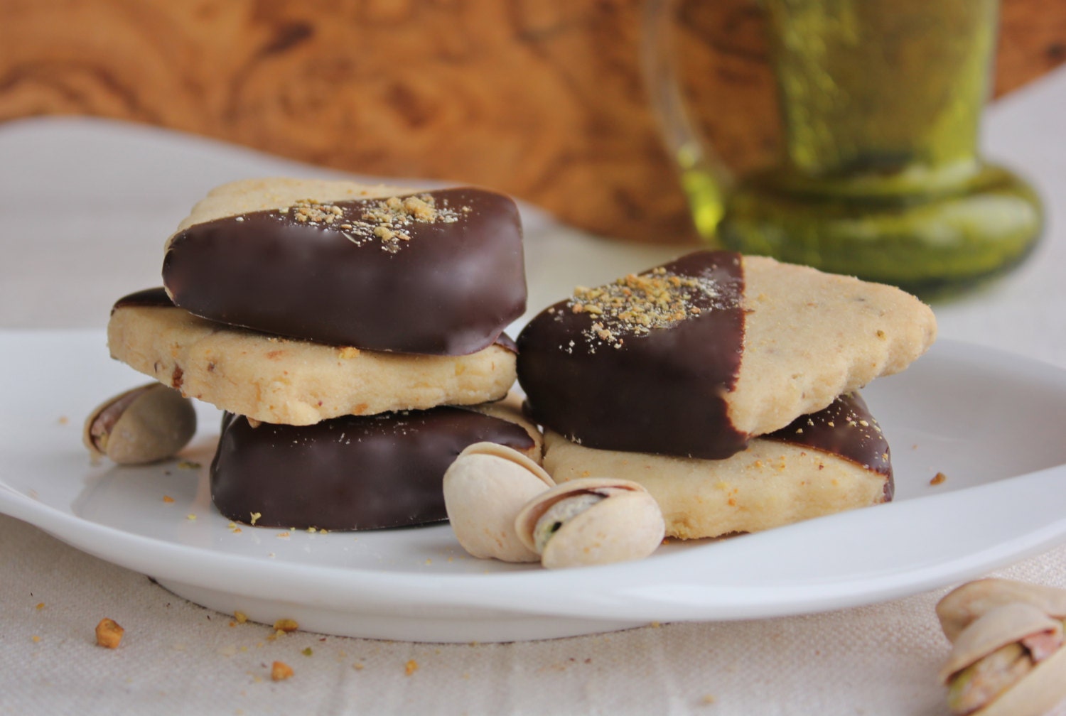 Shortbread Cookie Pistachio Lavender Dark Chocolate Scottish Biscuit