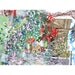 Original Botanical Garden Flower Watercolour Painting