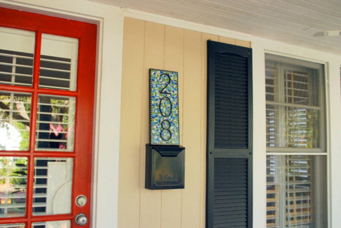 Mosaic Address Sign, Made To Order