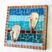 Teal and Brown Mosaic Wall Hook