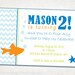 Under The Sea Birthday Party Invitation-  PRINTABLE - DIY Digital File - Fish Birthday Invitation