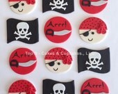 Fondant Cupcake Toppers - Pirates