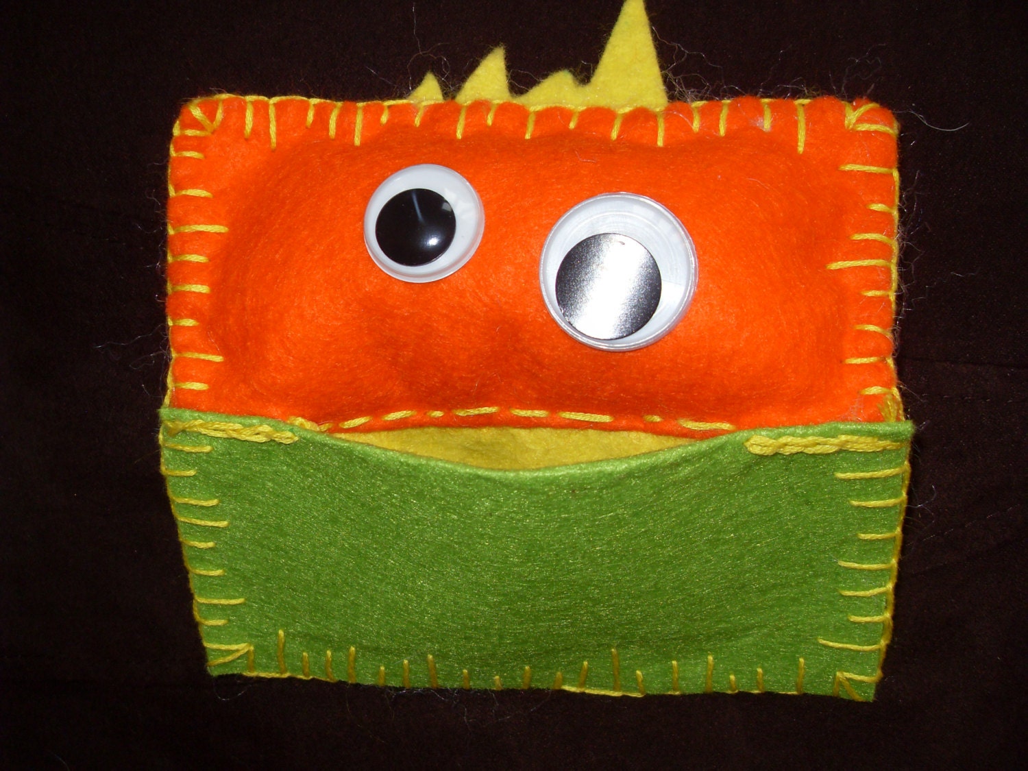 Felt Childrens Monster Mouth Tooth Fairy Pillow. Hand made. Suitable from 36 months / 3 years