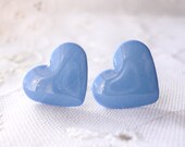 Periwinkle Blue Heart Studs