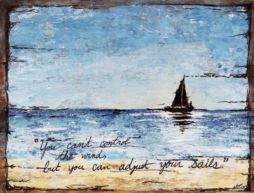 Adjust Your Sails - painting - 12''x16" print