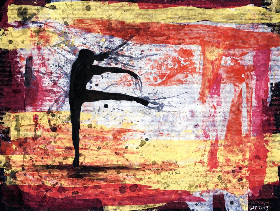 I Rebel ORIGINAL- painting - 8" x 10"