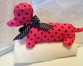 Pinky the hot pink doxie doll